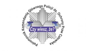 Zdjęcie przedstawia logo policji z napisem &quot;Czy wiesz że&quot;