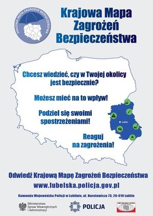 Zdjęcie przedstawia grafikę z Krajową Mapą Zagrożeń Bezpieczeństwa.