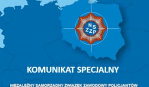 Zdjęcie przedstawia logo NSZZ policjantów