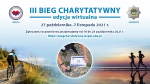 Zdjęcie przedstawia plakat biegu