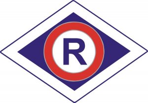 lOGO RUCHU DROGOWEGO LITERA R W ROMBIE