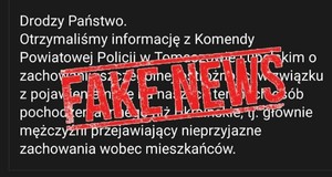 Infografika ostrzegająca przed fake newsami