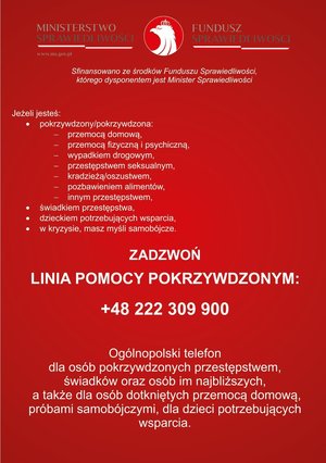 Ulotka z informacjami