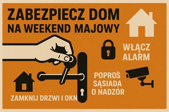 bezpieczna majówka plakat