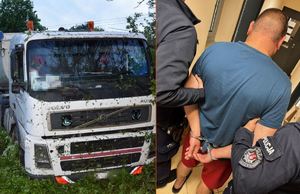 rozbite auto i zatrzymany prowadzony przez policjantów