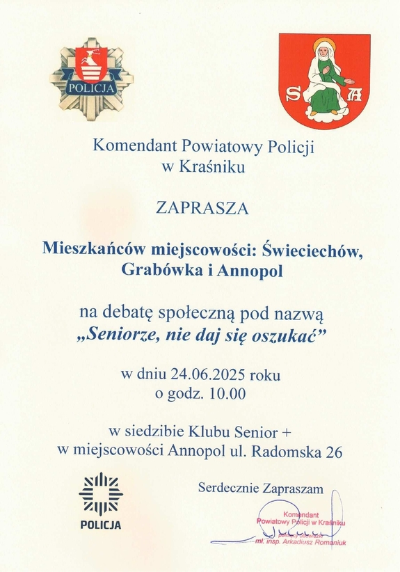 plakat debaty w gminie