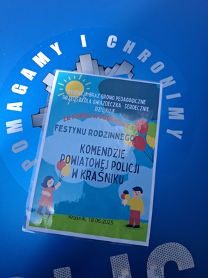 podziękowania za festyn