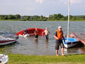 akcja ratunkowa nad zalewem