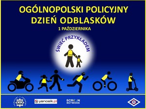 plakat akcji świec przykładem na którym widać odblaski