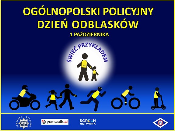 plakat akcji świec przykładem na którym widać odblaski
