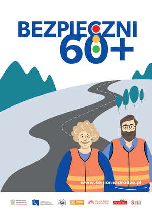 plakat akcji bezpieczny senior 60 plus