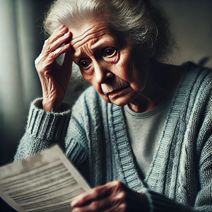 wizerunek oszukana starsza osoba