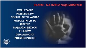 razem na rzecz najsłabszych hasło widniejące na grafice wraz z reka dziecka imitującą oznaczenie stop