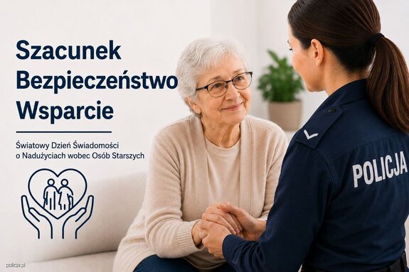 szacunek bezpieczeństwo i wsparcie policjantka rozmawia z seniorką