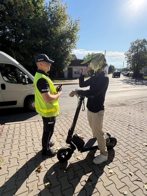 kontrola uczestnika ruchu drogowego na jednośladzie